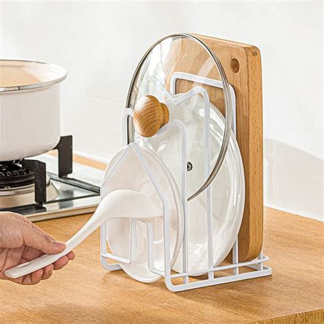 Chopping Board Rack Chopping Board Organizer Stand Pot Pan Lid Holder