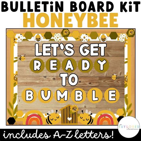 Honeybee Classroom Bulletin Board Kit Editable Bee Themed Classroom Decor Etsy