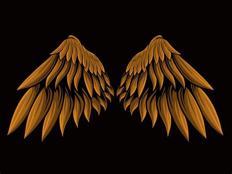 bird wings vector design for elements, color editable 20547000 Vector ...