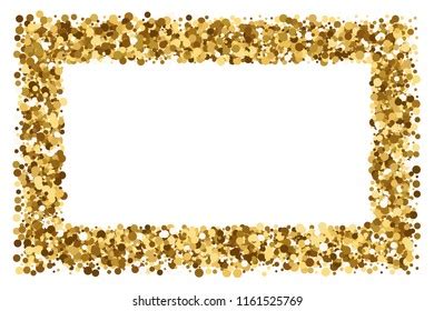 Gold Frame Glitter Texture Isolated On Stock Illustration 1161525769