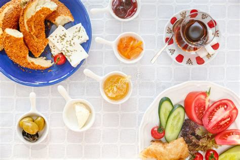 Authentic Turkish Breakfast With Turkish Tea Cheese Honey Jam