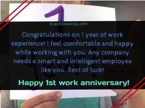 15 Unique Happy 1 Year Work Anniversary Quotes With Images