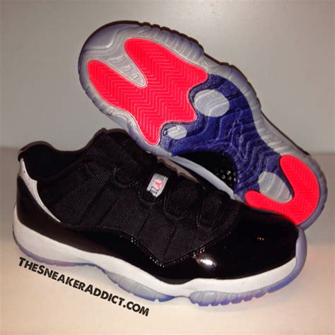 THE SNEAKER ADDICT: Air Jordan 11 Low Black/White/Infrared23 Sneaker ...