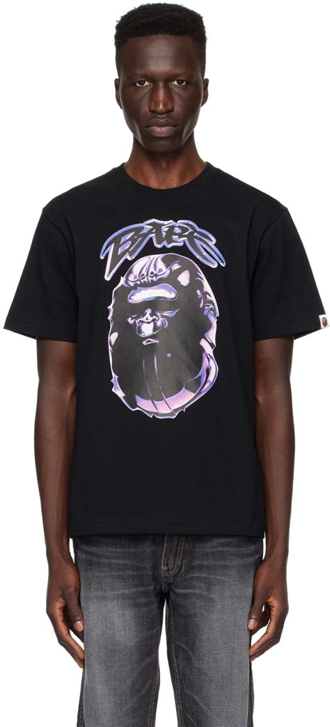 Bape Black Ape Head Graffiti T Shirt Ssense