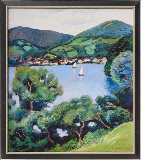 Bild Ansicht Vom Tegernsee Gerahmt Von August Macke Kaufen