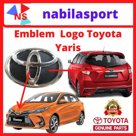 Jual EMBLEM LOGO BELAKANG GRILL TOYOTA YARIS Shopee Indonesia