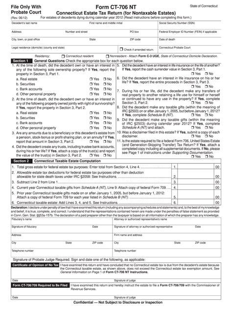 Ct 706 Nt 2023 Fill Online Printable Fillable Blank Pdffiller