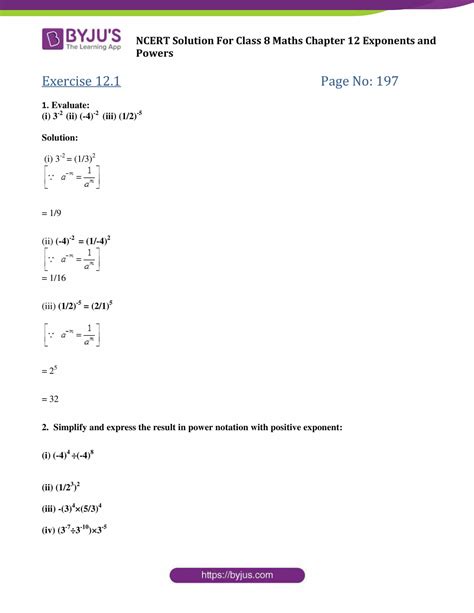 NCERT Solutions Class 8 Maths Chapter 12 Exponents And Powers