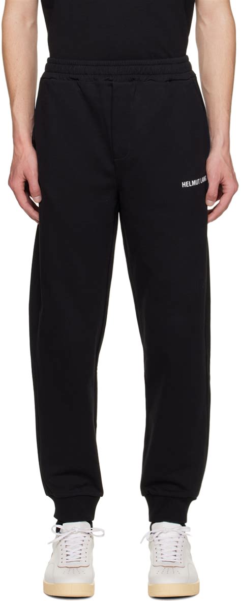 Pantalon De Détente Noir à Logo Imprimé Helmut Lang En Solde