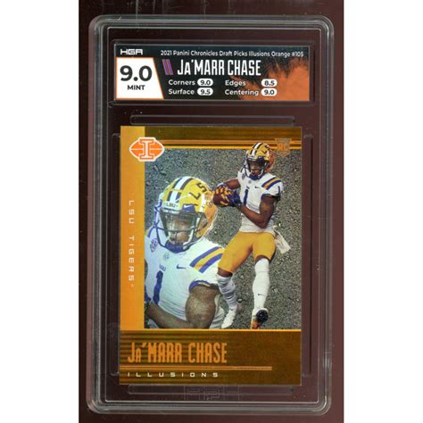 Ja Marr Chase Panini Chronicles Draft Picks Illusions Orange