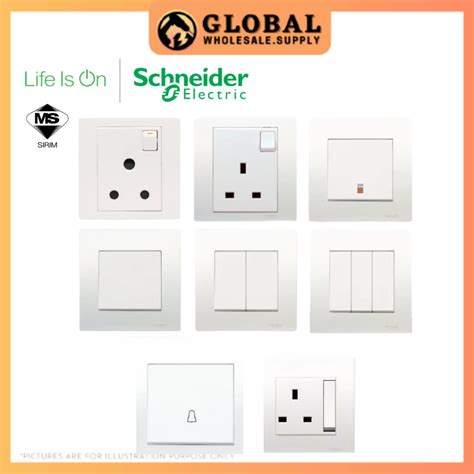 Ready Stock Schneider Vivace Series Switch And Socket Outlet Switches Sirim Approved Suis Soket