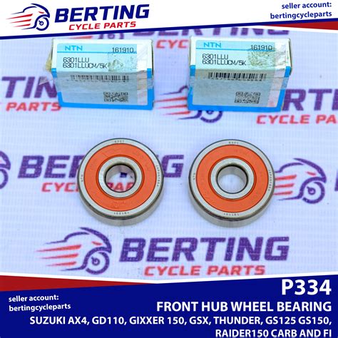 NTN 2PC 6301 FRONT WHEEL HUB BEARING Suzuki AX4 GD110 Gixxer 150 GSX