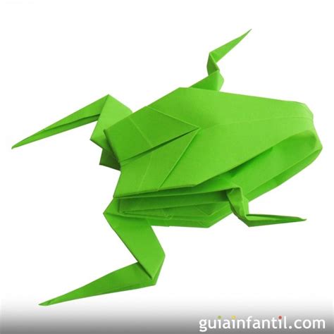 Rana de papel. Origami fácil para niños