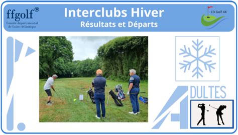 Interclubs Hiver Résultats et Départs CDGOLF 44 Comité