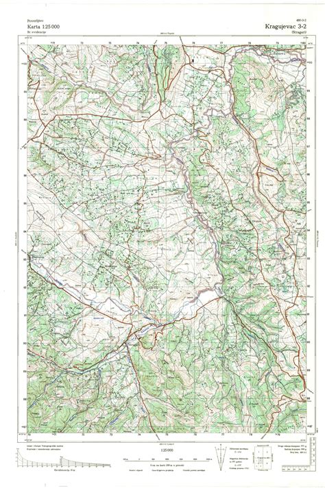 Topografske Karte Srbije Jna Kragujevac