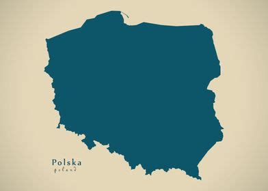 Poland Country Map Poster By Ingo Menhard Displate