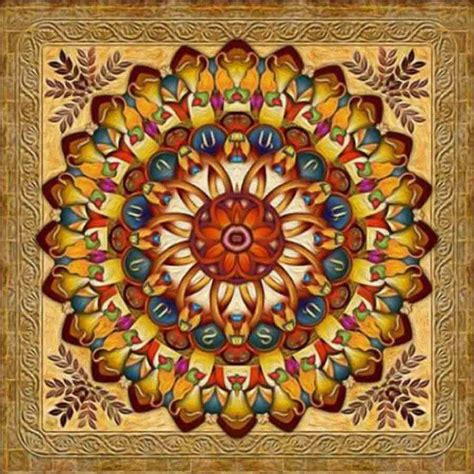 Puzzle Pintura diamante Mandala dourada 30x30cm 7D 1 39 peças