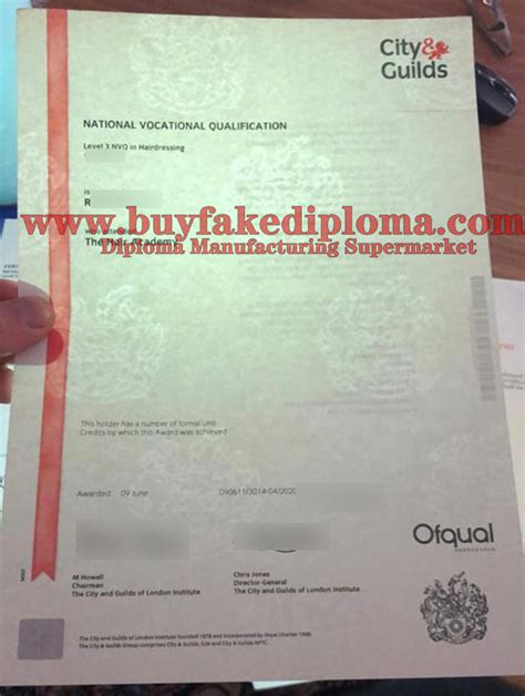 Buy A Fake City And Guilds Certificate Fake Nvq Level Certificates