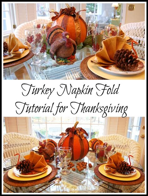 Thanksgiving Turkey Napkin Fold Tutorial