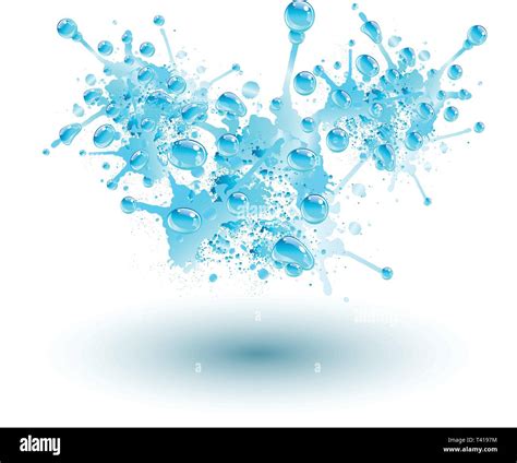 Blue Water Splash Vector Illustration Stock Vector Image Art Alamy