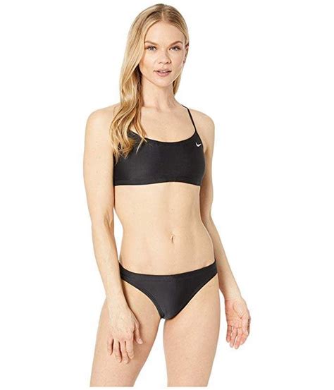 Nike Solid Racerback Bikini Top Set Bikini Tops Racerback Bikini