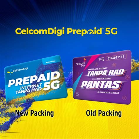 Celcom Prepaid Sim Card G Edisi Biru Unlimited Internet Tanpa Had