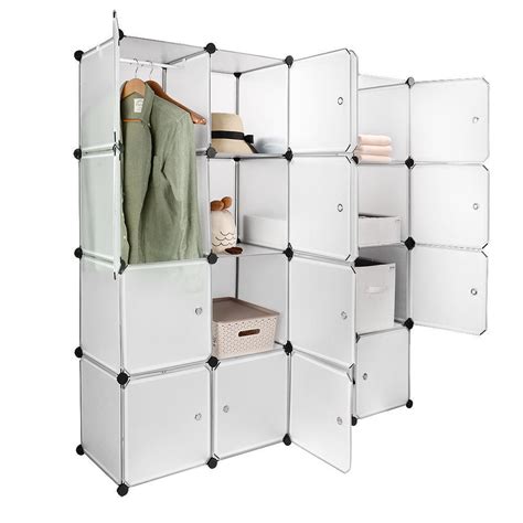 16 Cube Wardrobe Closet With Hanging Rod Sortwise