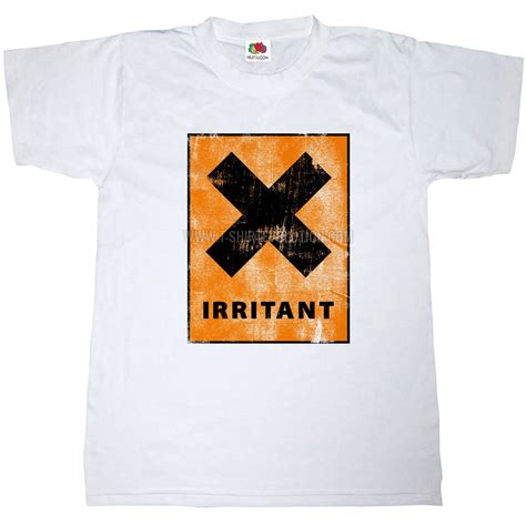 Irritant T Shirt 100 Cotton Mens Funny Joke Comedy Warning Sign Cool