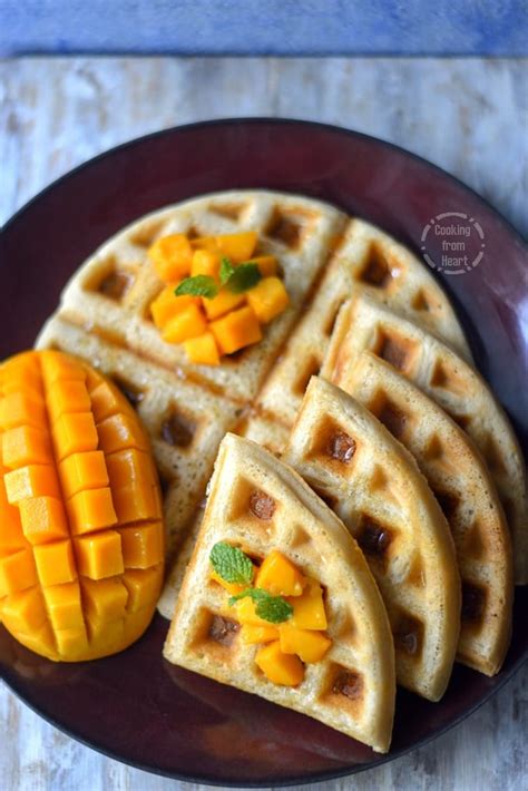 Eggless Waffles Easy Vegan Waffles Cooking From Heart