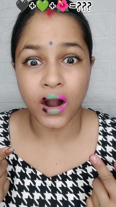 Crazy Lipstick Mixing Combo🧿🖤💚🌺💄💋 😆🤣shorts Youtubeshorts Ytshorts