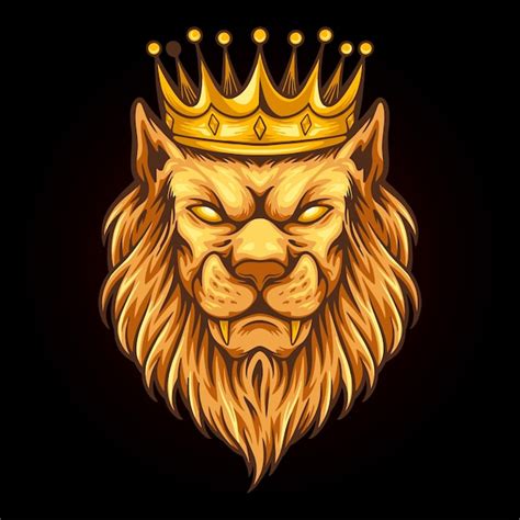 Premium Vector Vintage Elegant Lion King Crown Illustrations