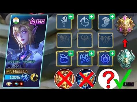 GLOBAL EUDORA BEST BUILD AND EMBLEM TO RANK UP FASTER Best One Shot