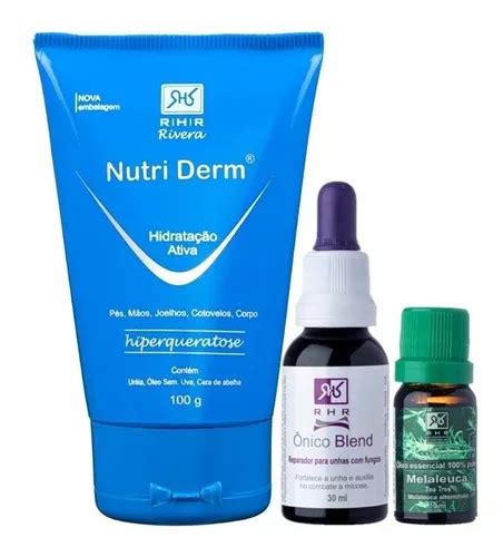 Kit Creme Nutri Derm 100g Ônico Blend E Óleo De Melaleuca