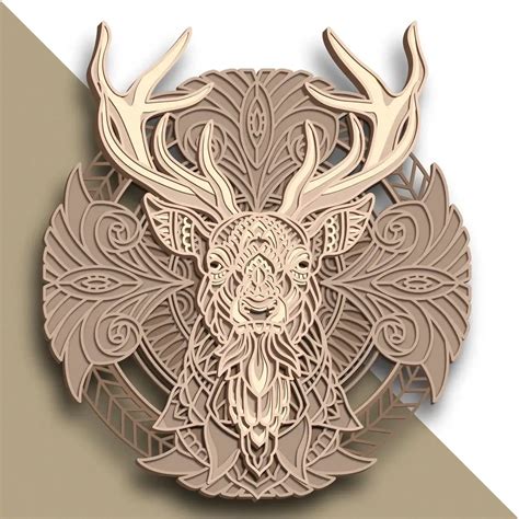 download the free Laser Cut Deer Head dxf file