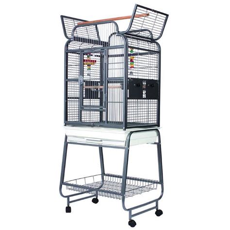 Genia Open Top Bird Cage For Parakeets And Small Parrot