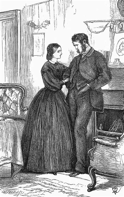 Devoted Wife Consoles Her Husband Drawing By Mary Evans Picture Library