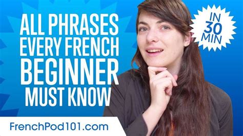 100 Phrases Every French Beginner Must Know Learn French Learn French Beginner How To Speak