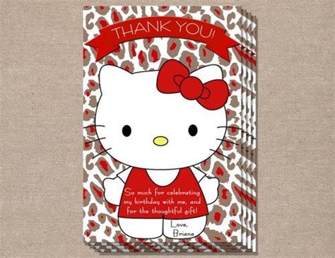 Hello Kitty Thank You Card | PerfectFavors - Digital Art on ArtFire ...