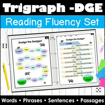 Trigraph Dge Decodable Passages Readers Fluency Tracker Orton Gillingham