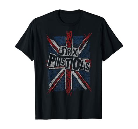 Sex Pistols Official Union Jack Words T Shirt Amazon Co Uk Clothing