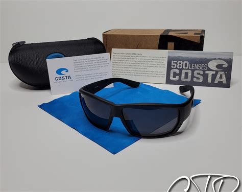 Costa Del Mar Tuna Alley Sunglasses Polarized 580p Lenses Blackout Etsy