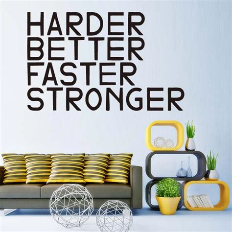 Harder Better Faster Stronger Wall Sticker For Gym Room Kids Room Wall