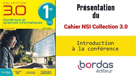 Cahier NSI première des Éditions Bordas Introduction YouTube