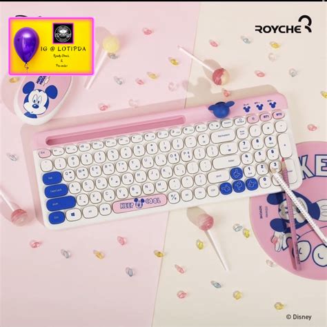 Jual Mickey Mouse Keyboard Multi Pairing Bluetooth Wireless From Royche X Disney Official From