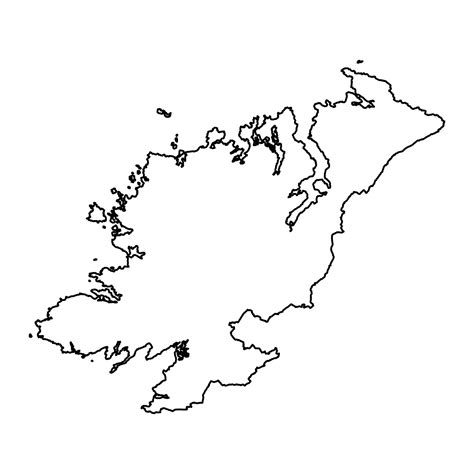 County Donegal Map Administrative Counties Of Ireland Vector