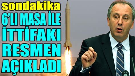 Sondakika Muharrem İnceden KiliÇdaroĞlu İle İttİfak AÇiklamasi Yer