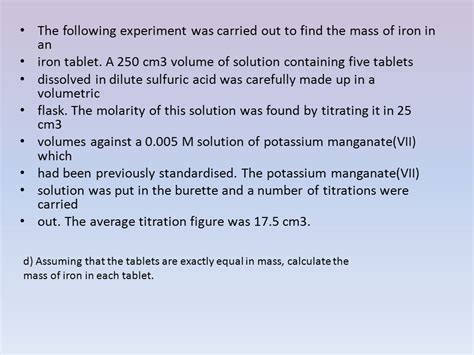 Ppt Potassium Permanganate Titrations Powerpoint 42 Off