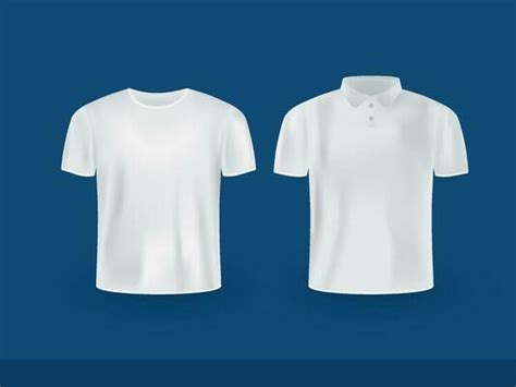 Collar T Shirt Mockup Vector Art Icons And Graphics For Free Download