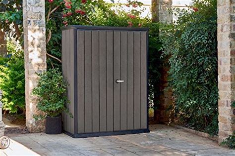 Buy Keter Dark Grey High Store Vertical Outdoor Resin Storage Shed Online At Desertcartuae