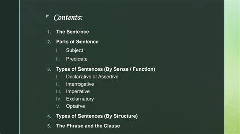 SOLUTION: 5 basic sentence structure - Studypool